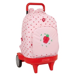 Mochila Grande Con Ruedas Compact Evolution Extraíble Glowlab "frutitas"