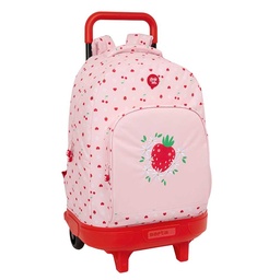 Mochila Grande Con Ruedas Compact Extraíble Glowlab "frutitas"