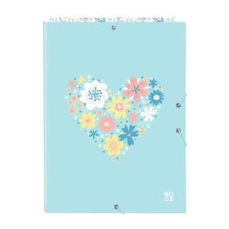 Carpeta Folio 3 Solapas Moos "fiori"