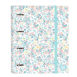 Carpeta 4 Anillas 35mm Con Recambio Moos "fiori"