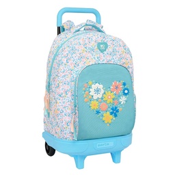 Mochila Grande Con Ruedas Compact Extraíblerecicla Moos "fiori"
