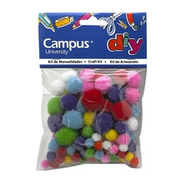 Set Manualidades Campus Pompon De Colores 100ud