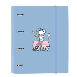 Carpeta 4 Anillas 35mm Con Recambio Snoopy