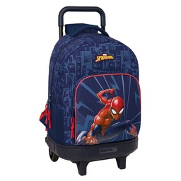 Mochila Grande Con Ruedas Compact Extraíble Spider-Man