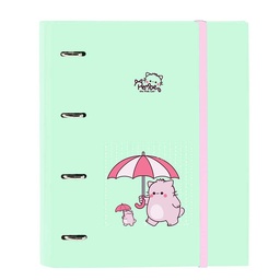 Carpeta 4 Anillas 35mm Con Recambio Pembe "the Pink Cat"