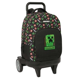 Mochila Grande Con Ruedas Compact Evolution Extraíble Minecraft