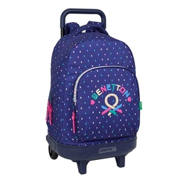Mochila Grande Con Ruedas Compact Extraíble Benetton "drop"