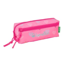 Portatodo Triple Pequeño Con Goma Elástica 22cm Benetton "heart"
