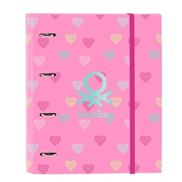 Carpeta 4 Anillas 35mm Con Recambio Benetton "heart"