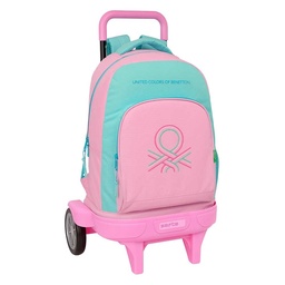 Mochila Grande Con Ruedas Compact Evolution Extraíble Benetton "dolce"