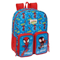 Mochila Infantil Bolsillos Adaptable A Carro Spidey