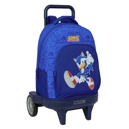 Mochila Grande Con Ruedas Compact Evolution Extraíble Sonic