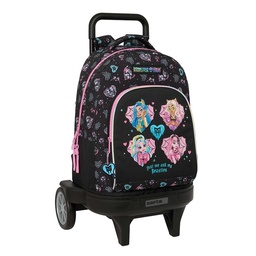 Mochila Grande Con Ruedas Compact Evolution Extraíble Monster High