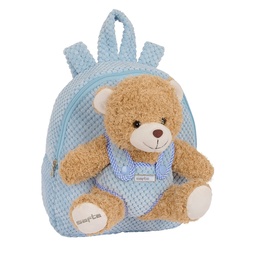 Mochila Preescolar Con Osito Safta Azul Pastel