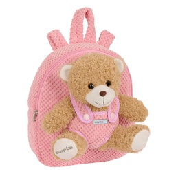 Mochila Preescolar Con Osito Safta Rosa