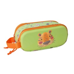 Portatodo Doble 3d Safta Tiger 3d