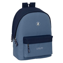 Mochila Doble Para Portátil 15,6"+usb El Pulpo "azul"