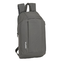 Mini Mochila Bolsillo Vertical Safta Gris Humo