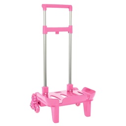 Carro Por. Ple. Triple Rueda Rosa Claro