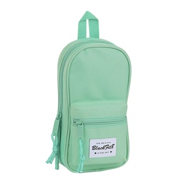 Plumier Mochila Con 4 Port. Llenos Blackfit8 Turquesa
