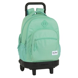Mochila Grande Con Ruedas Compact Extraíble Blackfit8 Turq