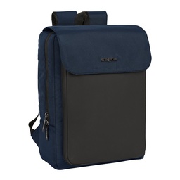 Mochila Con Solapa Portátil 13,3''+usb Safta Business "dark Blue"