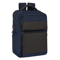 Mochila 2 Bolsillos Portátil 15,6''+usb Safta Business "dark Blue"