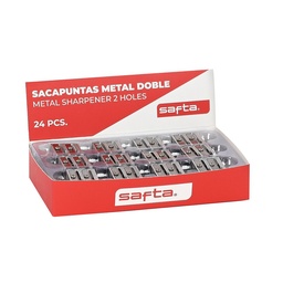 Expositor 24 Uds. Sacapuntas Metal Doble Safta