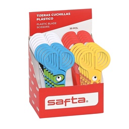 Expositor 20 Uds. Tijera Infantil Plastico Safta