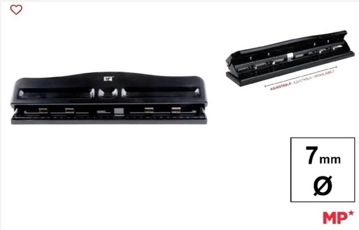 [040814] TALADRADORA 4 TALADROS AJUSTABLES METÁLICA NEGRA