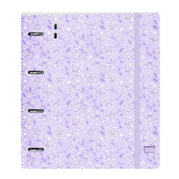 Carpeblock Pp Foam 4 Anillas 35mm Con Recambio Safta "light Purple Flowers"