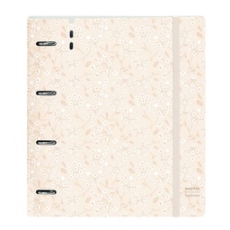 Carpeblock Pp Foam 4 Anillas 35mm Con Recambio Safta "light Pink Flowers"