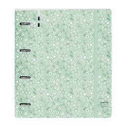 Carpeblock Pp Foam 4 Anillas 35mm Con Recambio Safta "light Green Flowers"
