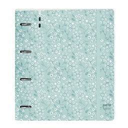Carpeblock Pp Foam 4 Anillas 35mm Con Recambio Safta "light Blue Flowers"