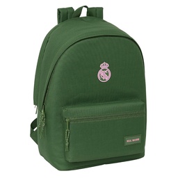 Mochila Doble Para Portátil 15,6"+usb Real Madrid Chica Caqui
