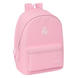 Mochila Doble Para Portátil 15,6"+usb Real Madrid Chica Rosa