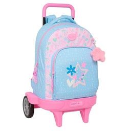 Mochila Grande Con Ruedas Compact Evolution Extraíble Blackfit8 "smile"
