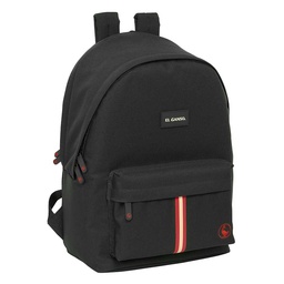 Mochila Doble Para Portátil 15,6"+usb El Ganso Basics "black"