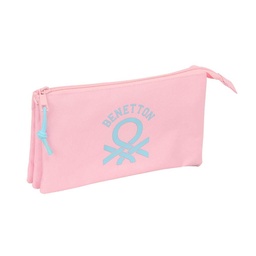 Portatodo Triple Benetton Basics "rosa Pastel"