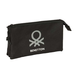Portatodo Triple Benetton Basics "negro"