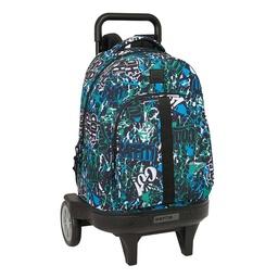 Mochila Grande Con Ruedas Compact Evolution Extraíble Safta Graffiti "go"