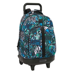 Mochila Grande Con Ruedas Compact Extraíble Safta Graffiti "go"