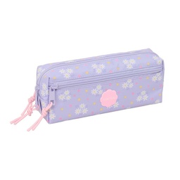 Portatodo Triple Pequeño Con Goma Elástica 22cm Safta "bouquet"