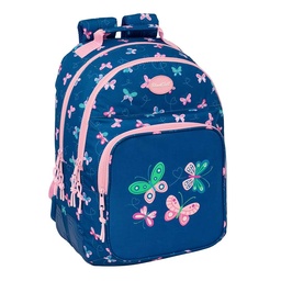 Mochila Doble Adaptable A Carro Blackfit8 "mariposas"