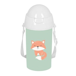 Botella 500ml Apertura Automático Con Pajita Safta Preescolar "zorrito"