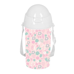 Botella 500ml Apertura Automático Con Pajita Safta Preescolar "mariposa"