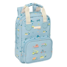 Mochila Infantil Con Asas Safta Preescolar "gruas"
