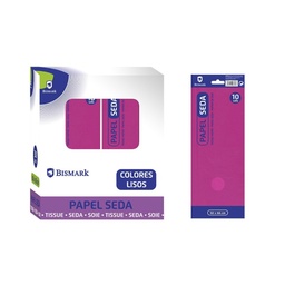 Papel De Seda Liso Rosa Oscuro Bolsa 10 Hojas