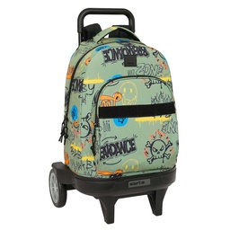 Mochila Grande Con Ruedas Compact Evolution Extraíble Safta Graffiti "zone"