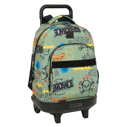 Mochila Grande Con Ruedas Compact Extraíble Safta Graffiti "zone"